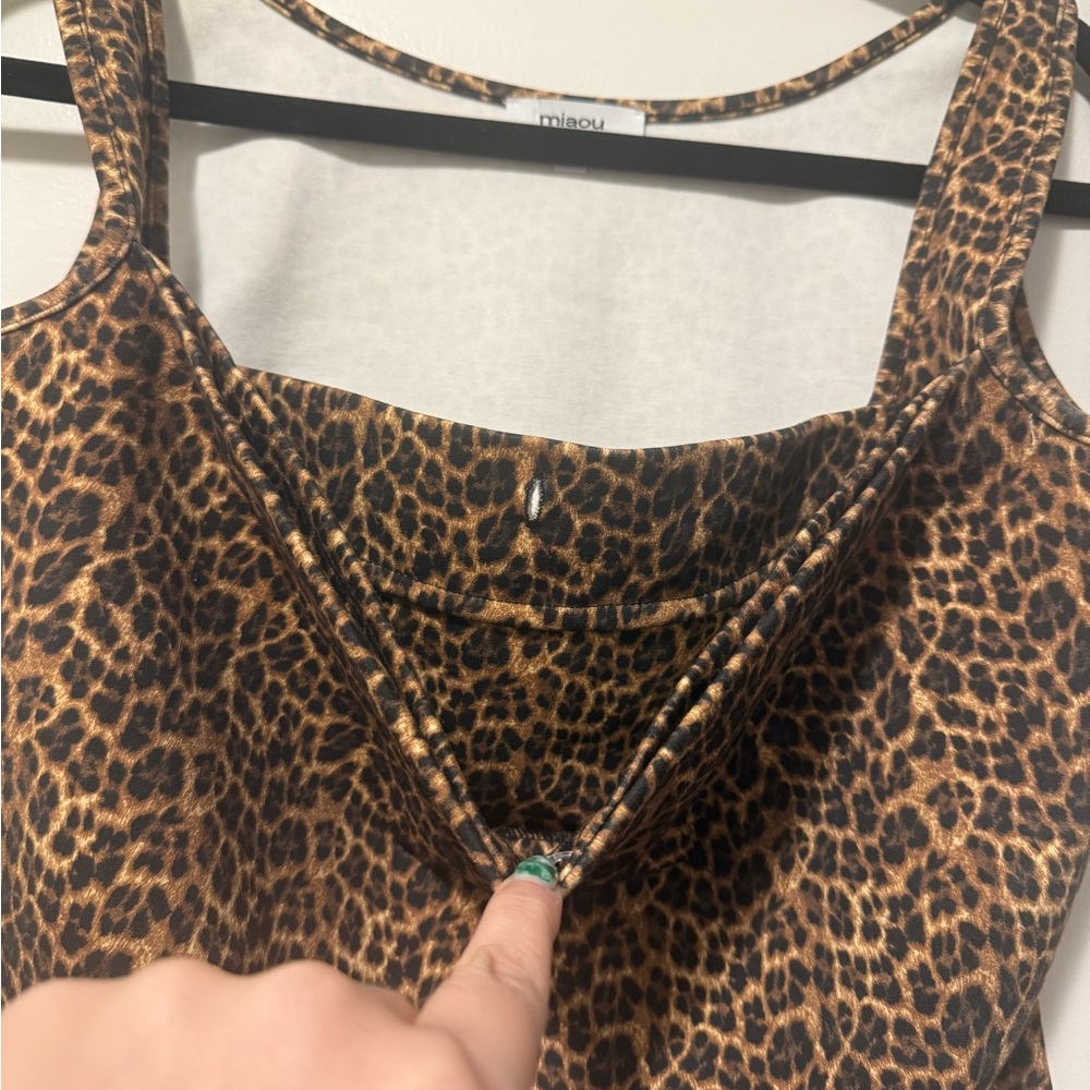 NWOT Miaou leopard Luna bustier top - Picture 6 of 7